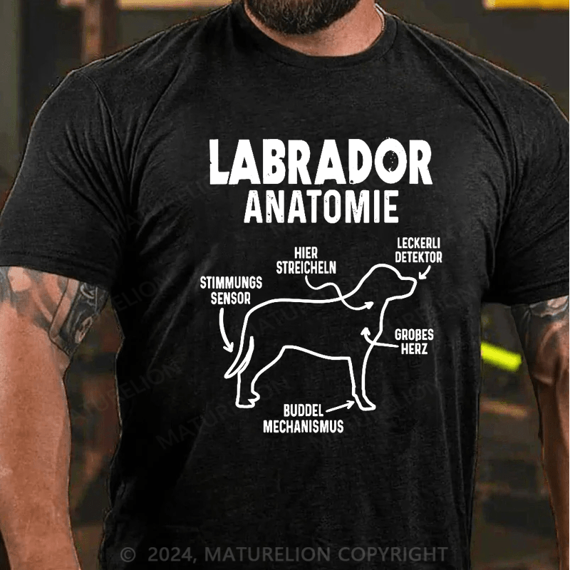 Maturelion Labrador Anatomy Dog Owner Funny Dog T-Shirt