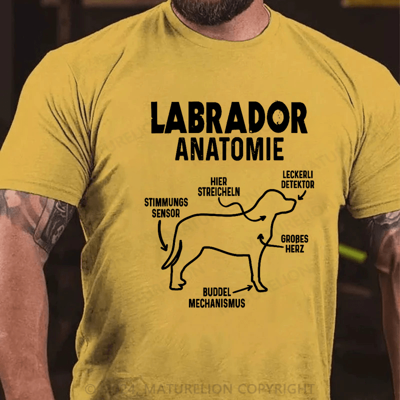 Maturelion Labrador Anatomy Dog Owner Funny Dog T-Shirt