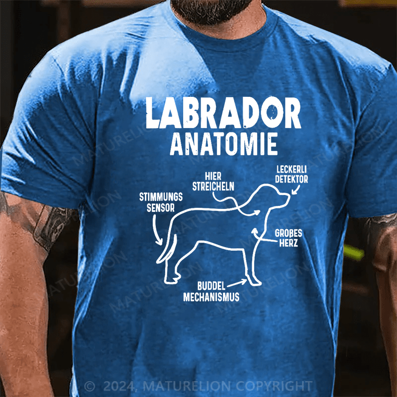 Maturelion Labrador Anatomy Dog Owner Funny Dog T-Shirt