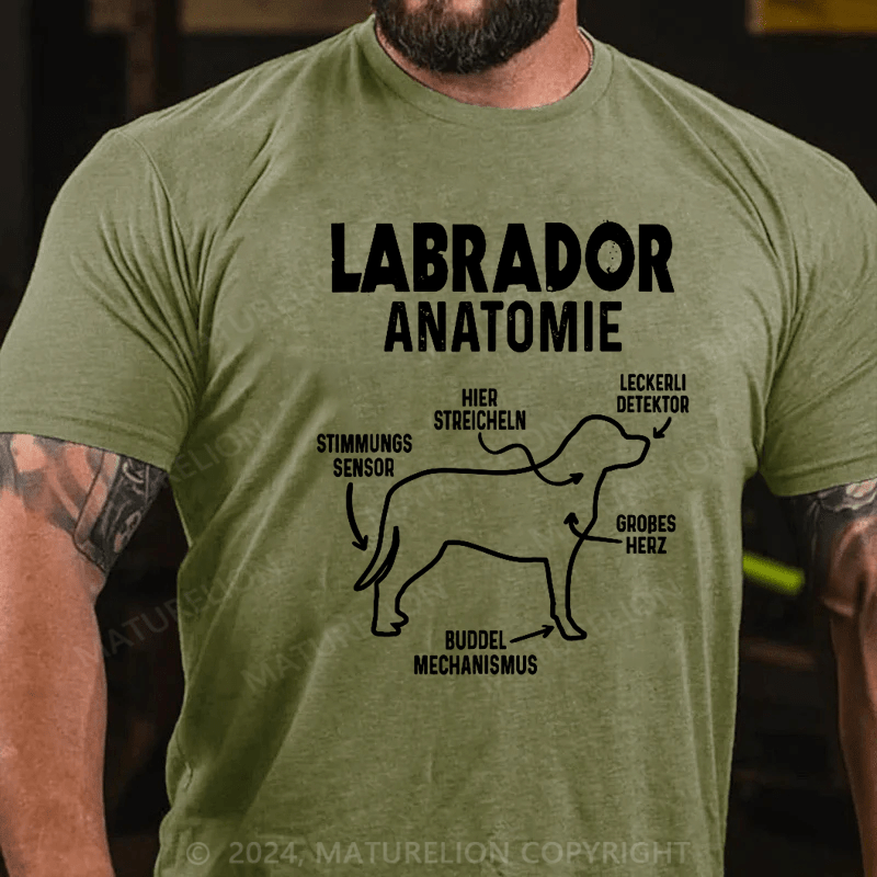 Maturelion Labrador Anatomy Dog Owner Funny Dog T-Shirt