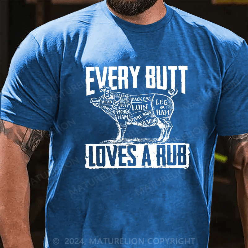 Maturelion Men's BBQ Pork Butt Rub Funny Tee Shirt