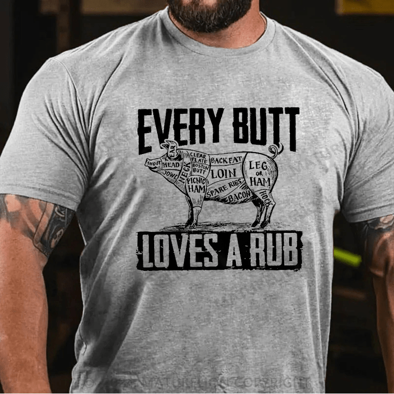 Maturelion Men's BBQ Pork Butt Rub Funny Tee Shirt