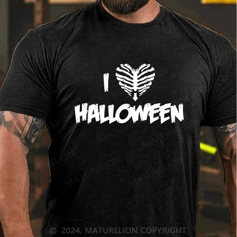 Maturelion I Love Halloween Sarcastic Novelty Funny T-Shirt