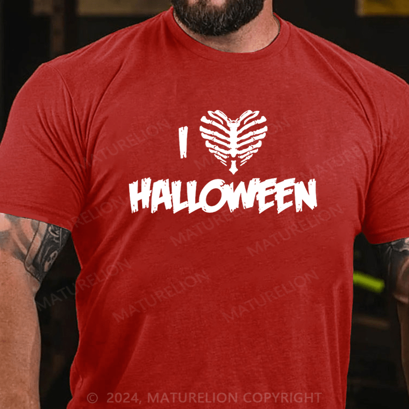 Maturelion I Love Halloween Sarcastic Novelty Funny T-Shirt