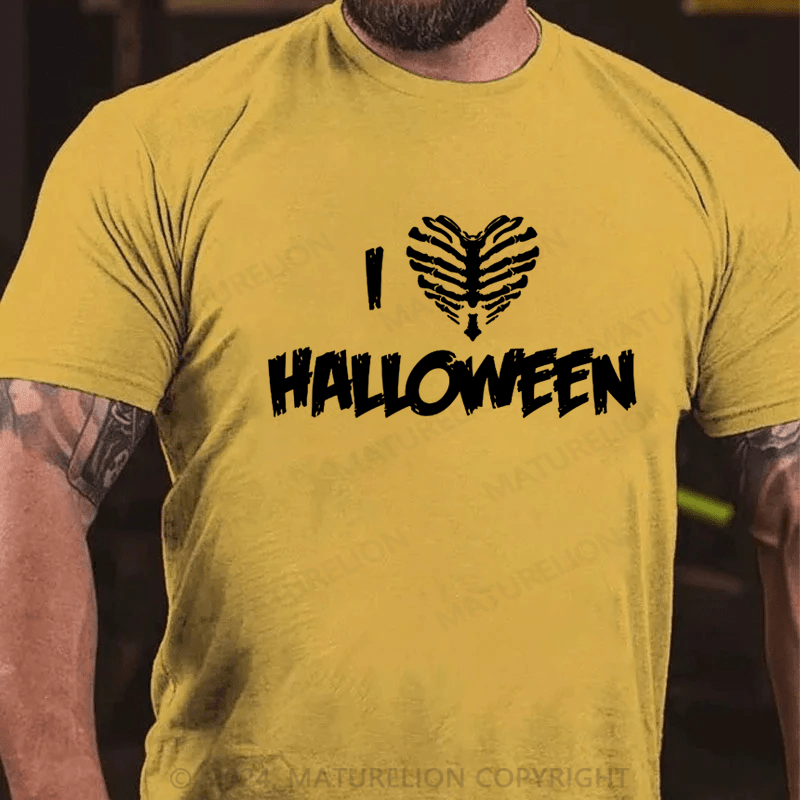 Maturelion I Love Halloween Sarcastic Novelty Funny T-Shirt