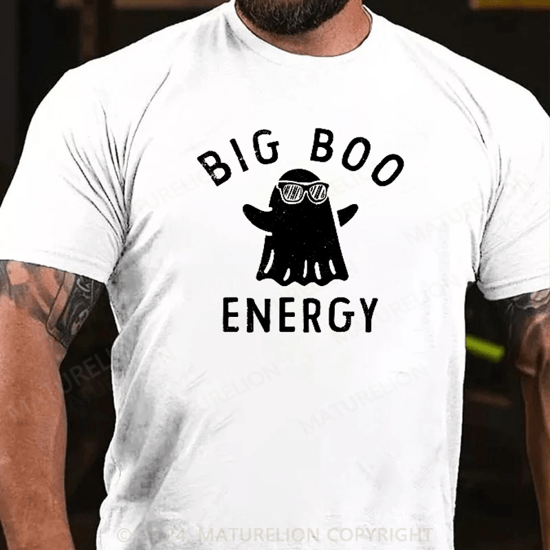 Maturelion Mens Big Boo Energy T-Shirt