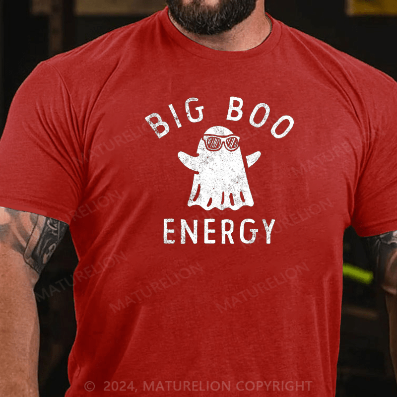 Maturelion Mens Big Boo Energy T-Shirt