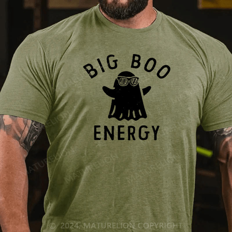 Maturelion Mens Big Boo Energy T-Shirt