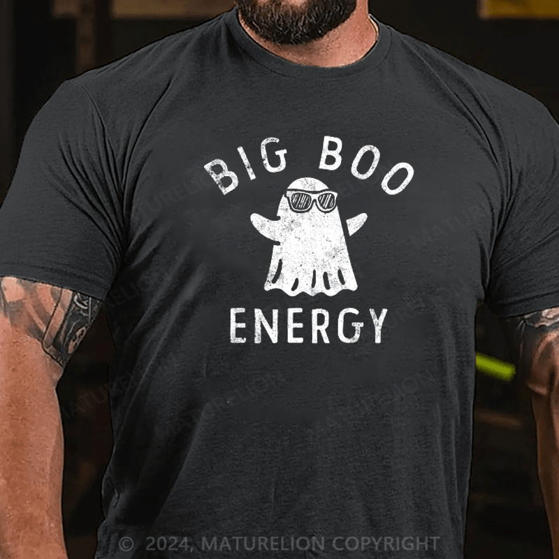 Maturelion Mens Big Boo Energy T-Shirt