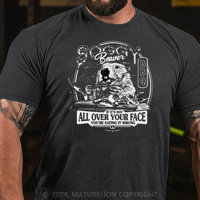 Maturelion Soggy Beaver BBQ Cotton T-Shirt