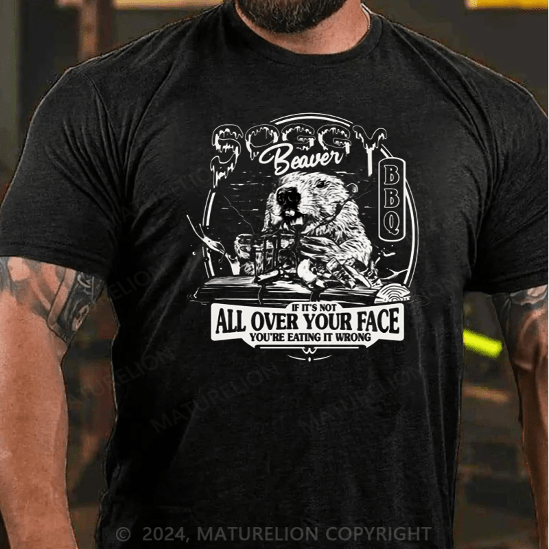Maturelion Soggy Beaver BBQ Cotton T-Shirt