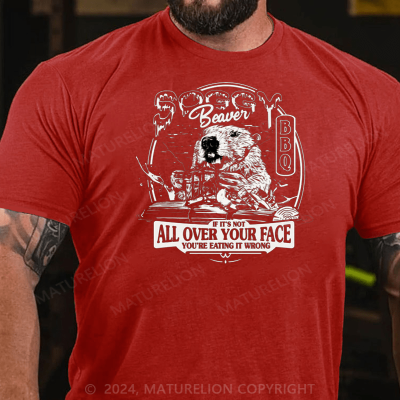Maturelion Soggy Beaver BBQ Cotton T-Shirt