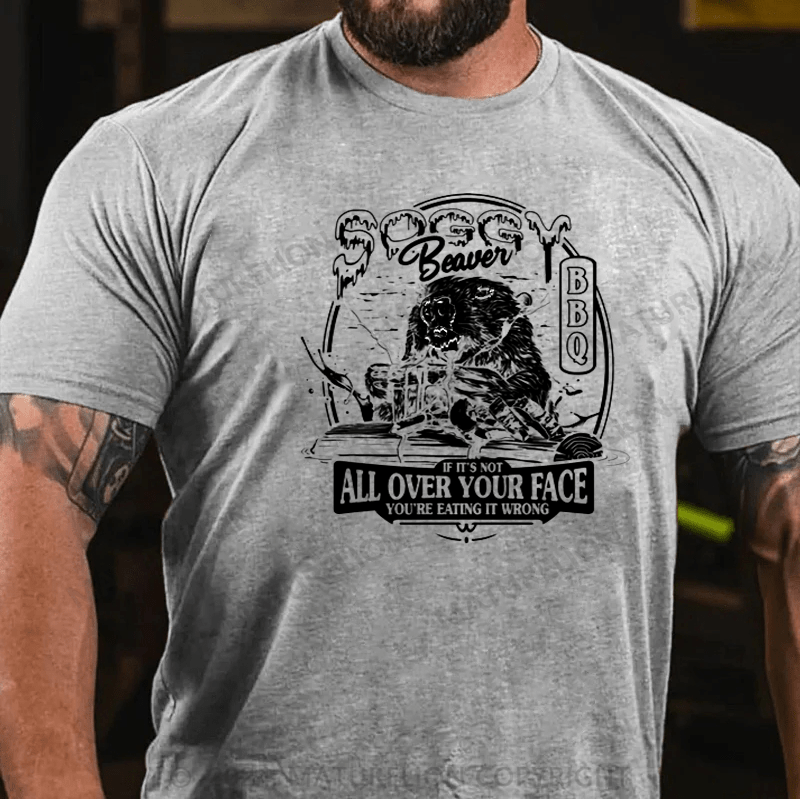 Maturelion Soggy Beaver BBQ Cotton T-Shirt
