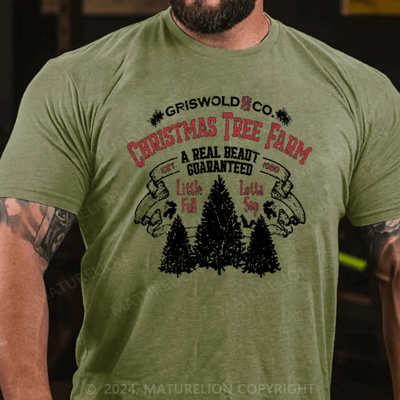 Maturelion Christmas Tree Farm Funny Christmas T-shirt