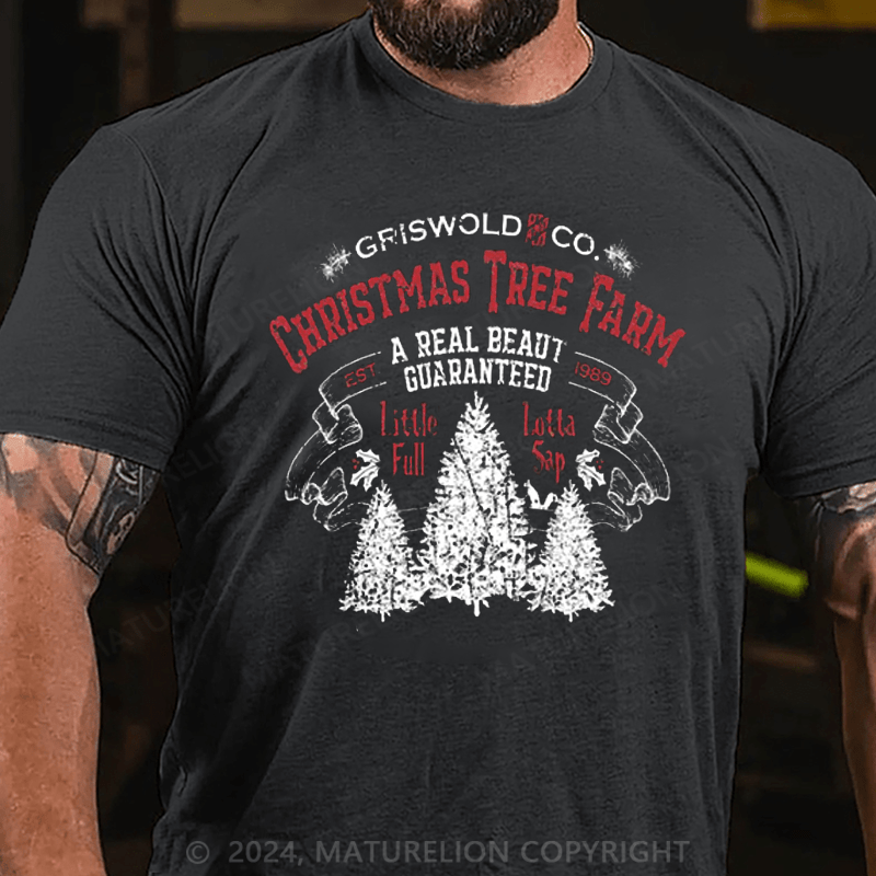 Maturelion Christmas Tree Farm Funny Christmas T-shirt