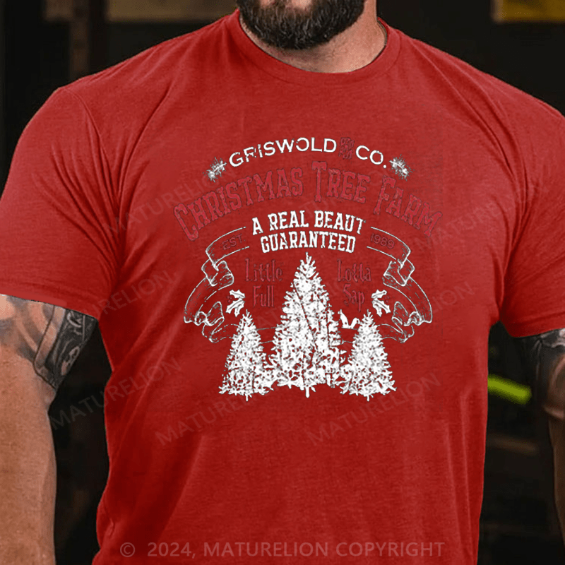 Maturelion Christmas Tree Farm Funny Christmas T-shirt