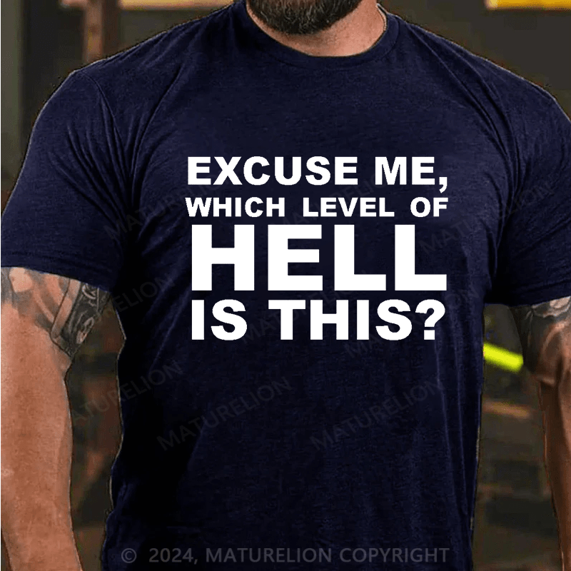 Matuerlion Excuse Me, Which Level Of Hell Is This? T-Shirt