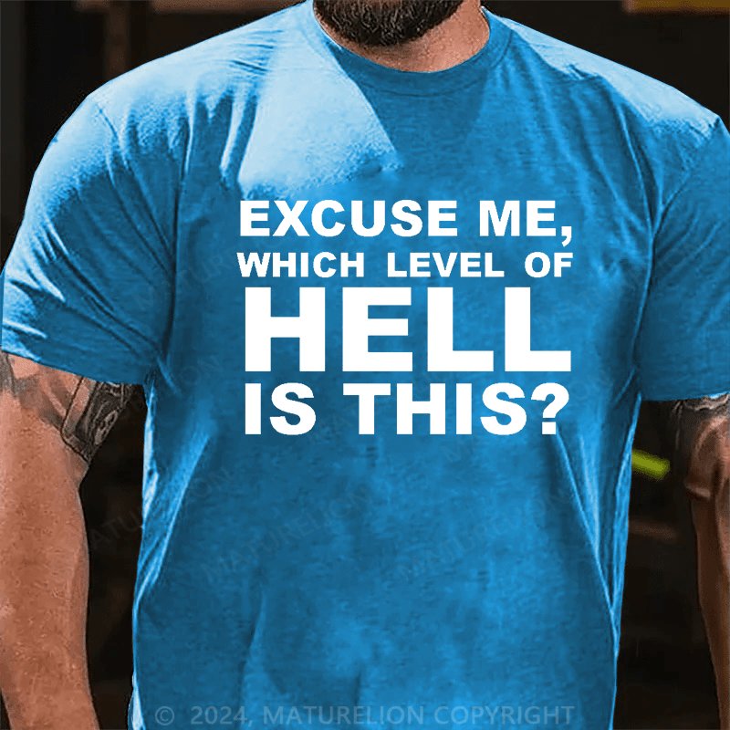 Matuerlion Excuse Me, Which Level Of Hell Is This? T-Shirt