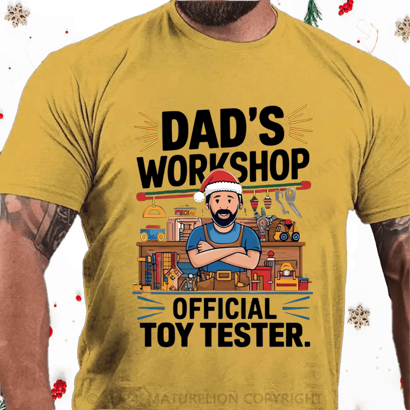 Maturelion Christmas T-Shirt Dad's Workshop T-Shirt