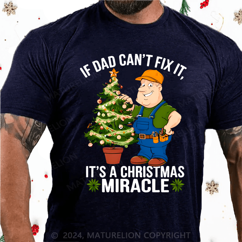 Maturelion Christmas T-Shirt Best Dad Christmas T-Shirt