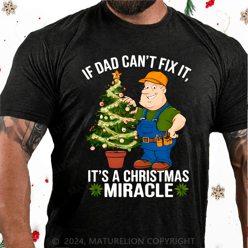 Maturelion Christmas T-Shirt Best Dad Christmas T-Shirt