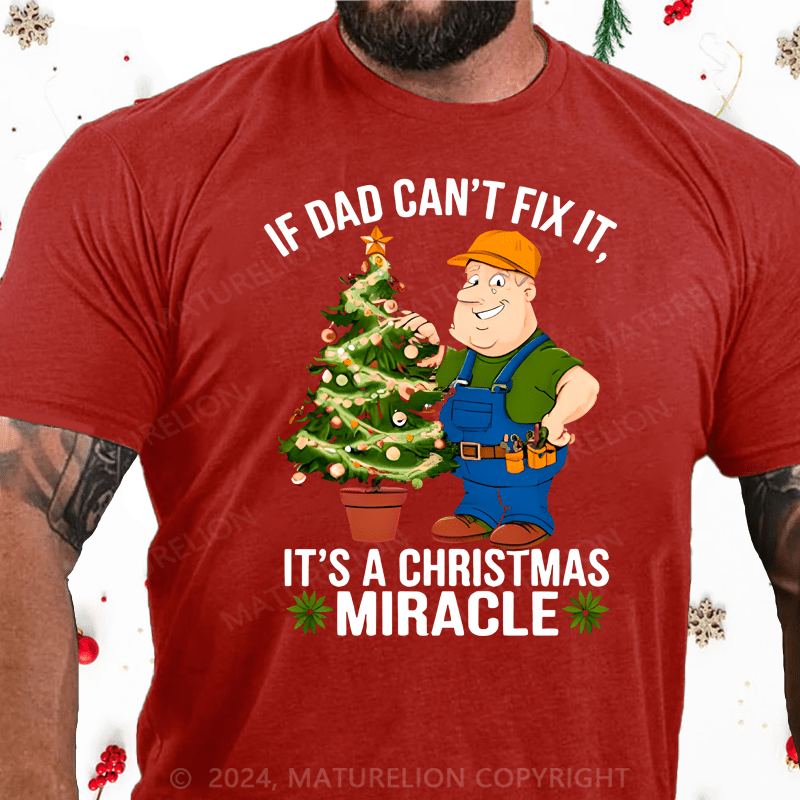 Maturelion Christmas T-Shirt Best Dad Christmas T-Shirt