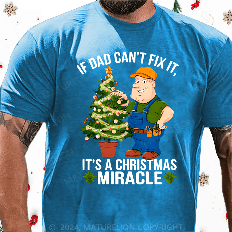 Maturelion Christmas T-Shirt Best Dad Christmas T-Shirt