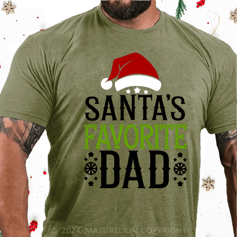 Maturelion Christmas T-Shirt Best Dad Christmas T-Shirt