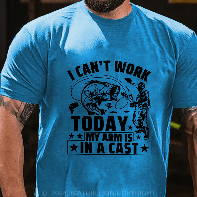 Maturelion Men's T-Shirt I Can't Work Today Cotton T-Shirt