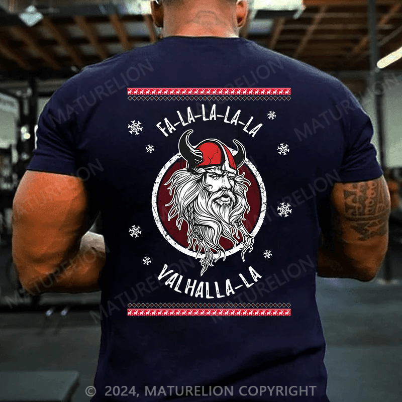 Maturelion Christmas T-Shirt Viking Santa Valhalla Funny Christmas T-Shirt