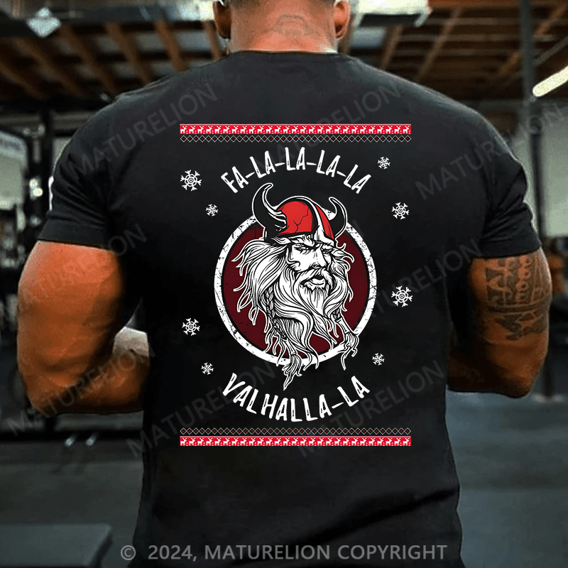 Maturelion Christmas T-Shirt Viking Santa Valhalla Funny Christmas T-Shirt