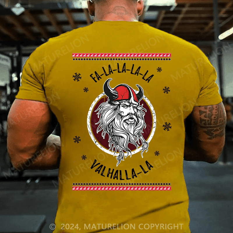 Maturelion Christmas T-Shirt Viking Santa Valhalla Funny Christmas T-Shirt