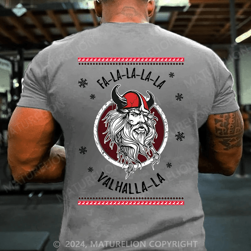 Maturelion Christmas T-Shirt Viking Santa Valhalla Funny Christmas T-Shirt