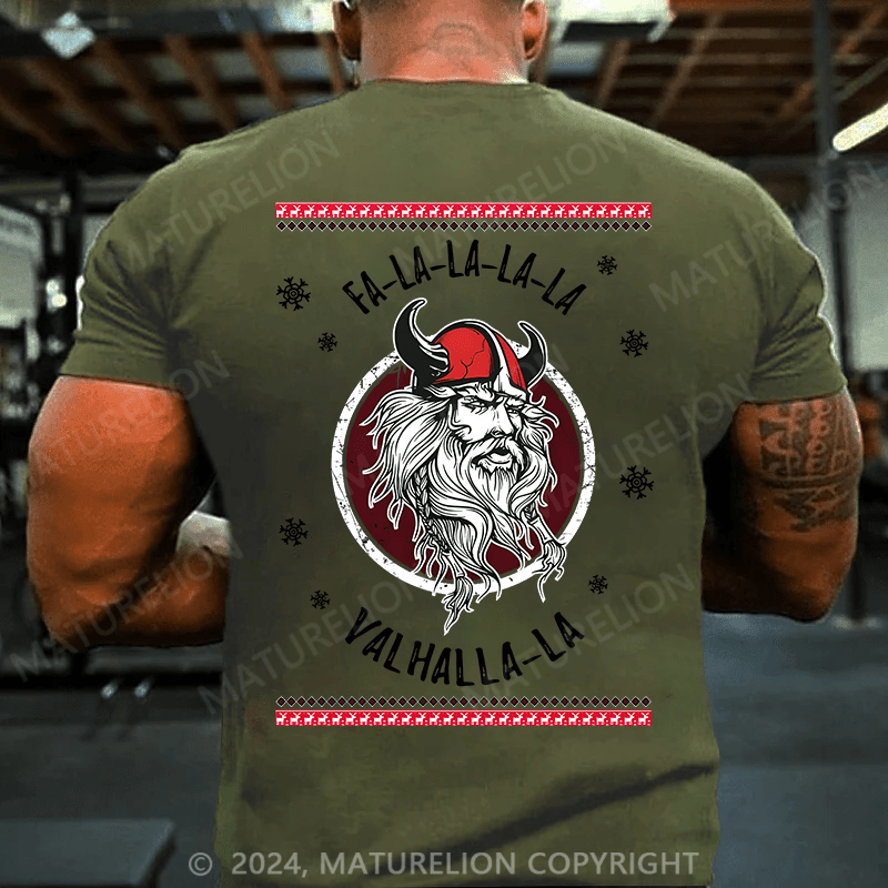 Maturelion Christmas T-Shirt Viking Santa Valhalla Funny Christmas T-Shirt