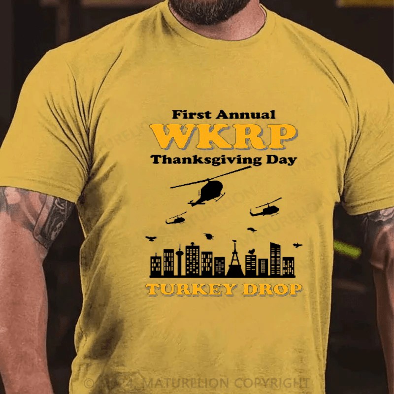 Maturelion Men's T-Shirt WKRP Turkey Dropt T-Shirt