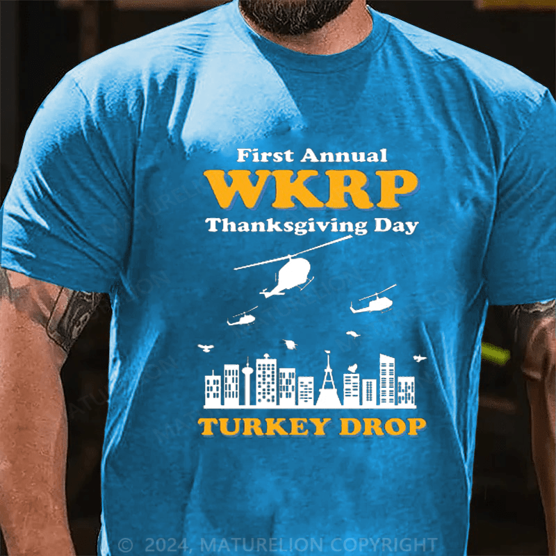Maturelion Men's T-Shirt WKRP Turkey Dropt T-Shirt