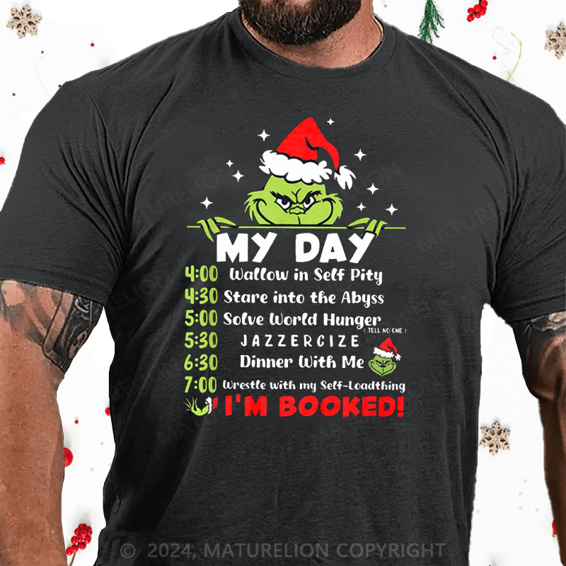 Maturelion Christmas T-Shirt The G.rinch Christmas Schedule Funny Shirt