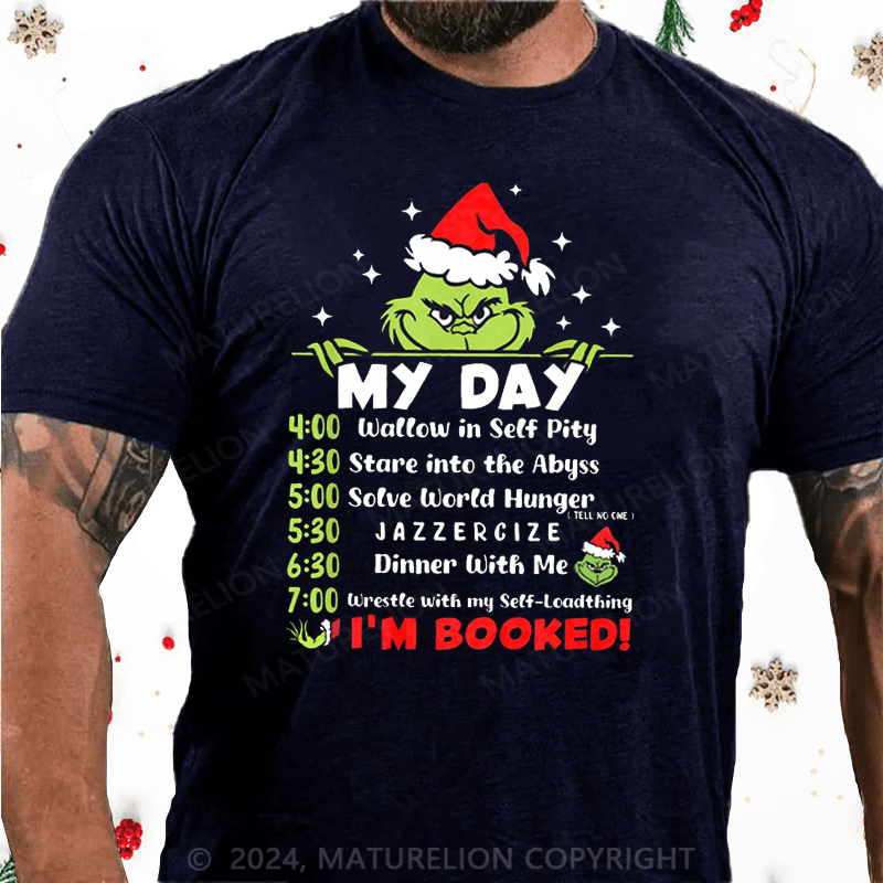 Maturelion Christmas T-Shirt The G.rinch Christmas Schedule Funny Shirt