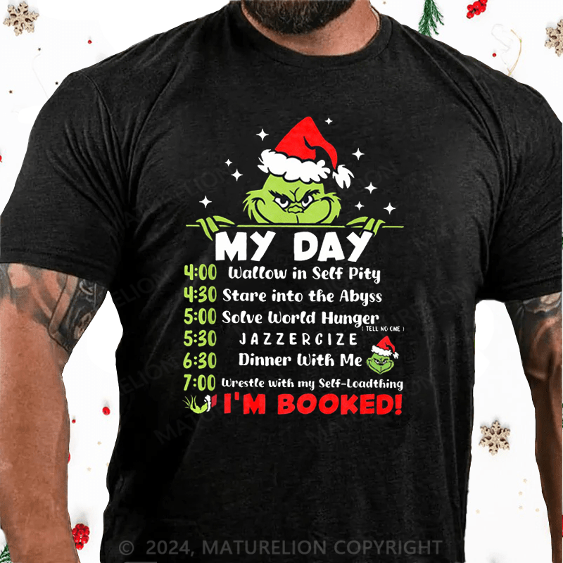 Maturelion Christmas T-Shirt The G.rinch Christmas Schedule Funny Shirt