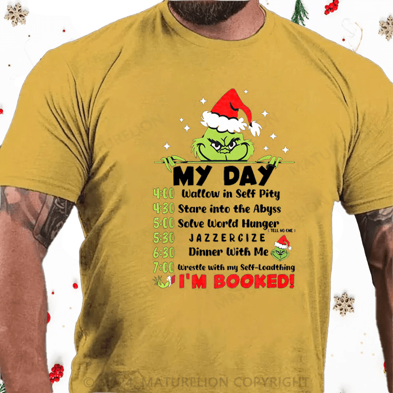 Maturelion Christmas T-Shirt The G.rinch Christmas Schedule Funny Shirt