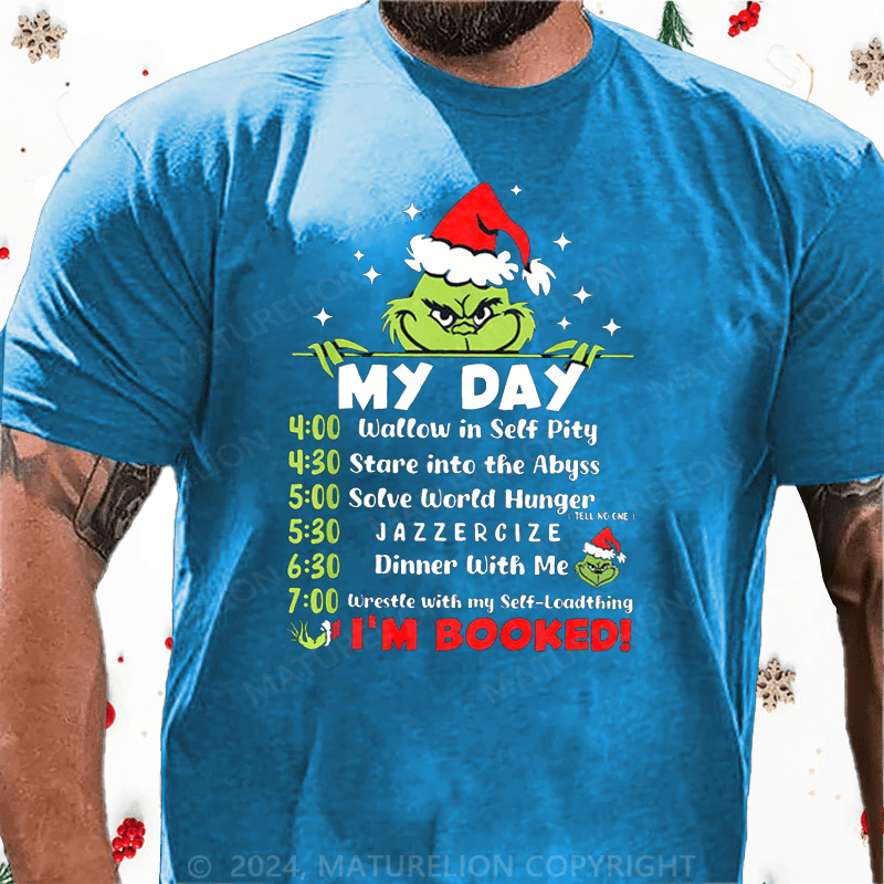 Maturelion Christmas T-Shirt The G.rinch Christmas Schedule Funny Shirt