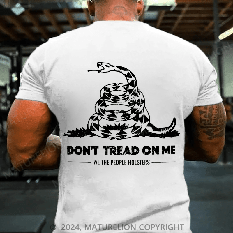 Maturelion Men's T-Shirt Dont Tread On Me Gadsden Flag Short Sleeve Shirt
