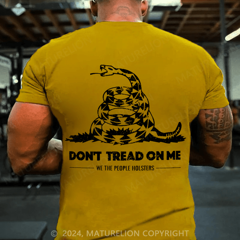 Maturelion Men's T-Shirt Dont Tread On Me Gadsden Flag Short Sleeve Shirt