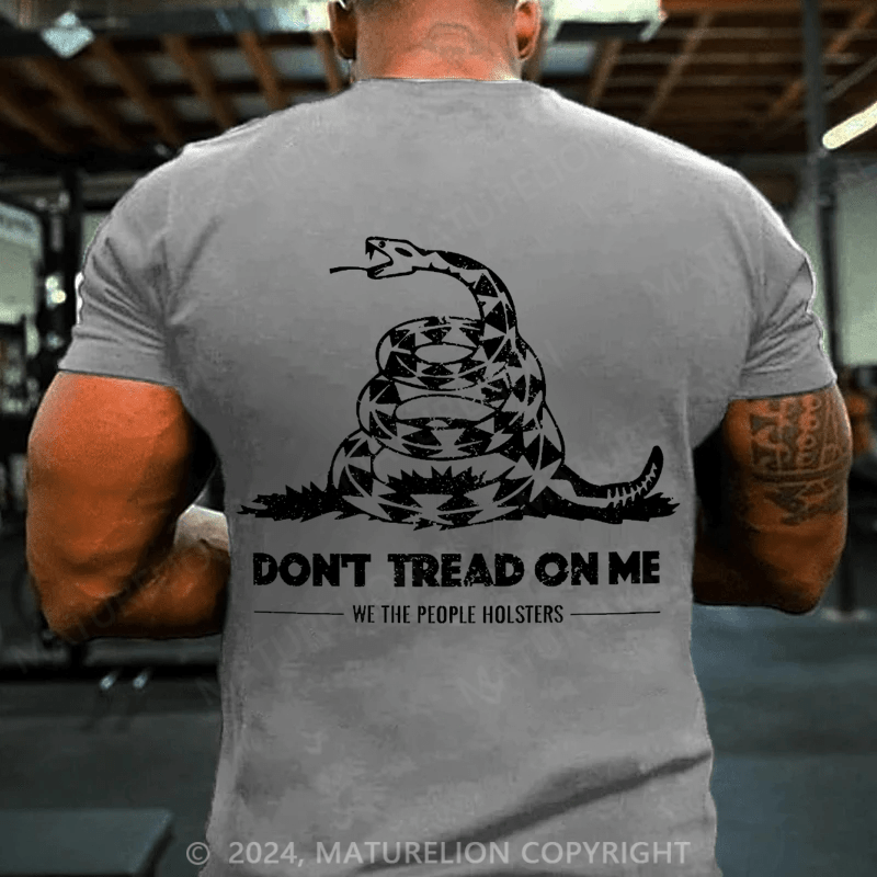 Maturelion Men's T-Shirt Dont Tread On Me Gadsden Flag Short Sleeve Shirt