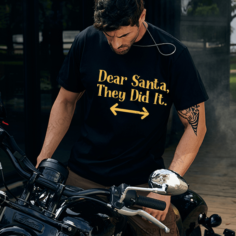 Maturelion Christmas T-Shirt Dear Santa T-Shirt