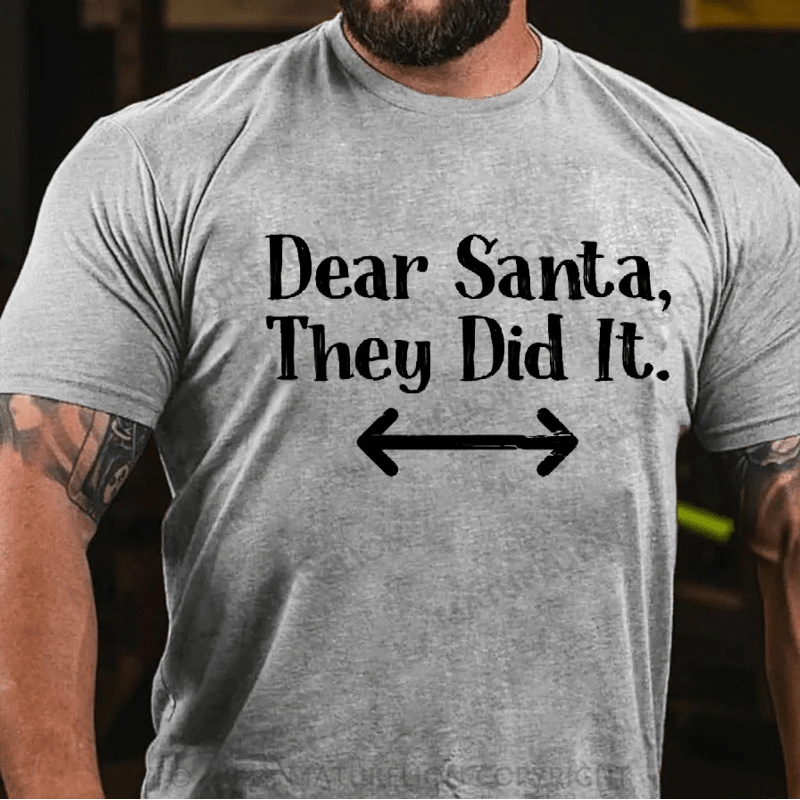 Maturelion Christmas T-Shirt Dear Santa T-Shirt