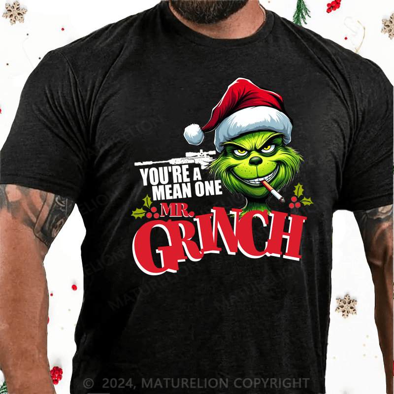Maturelion Christmas T-Shirt Mr.Grinch Graphic T-shirt