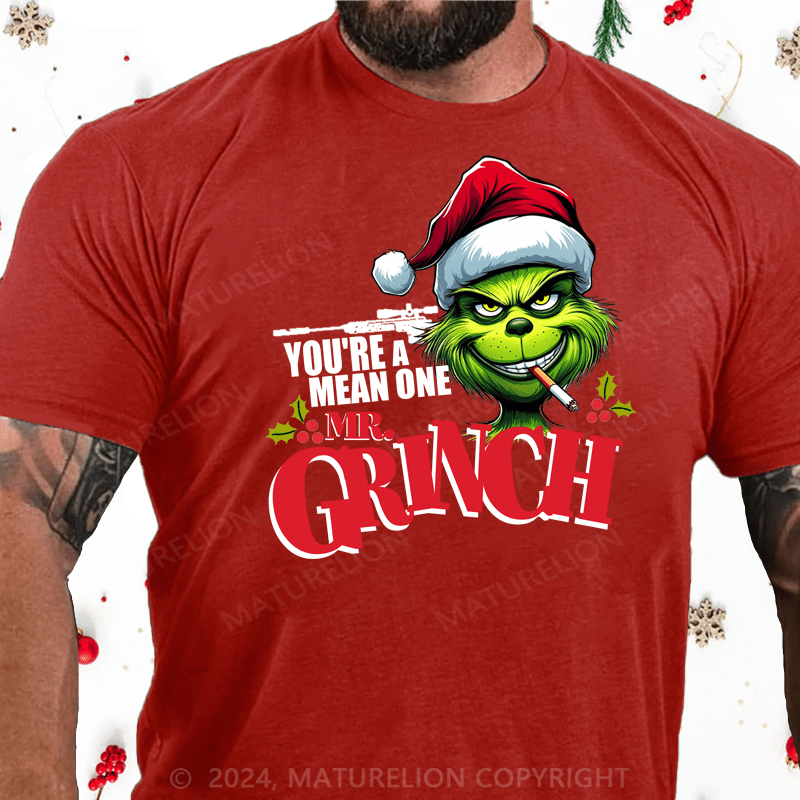 Maturelion Christmas T-Shirt Mr.Grinch Graphic T-shirt
