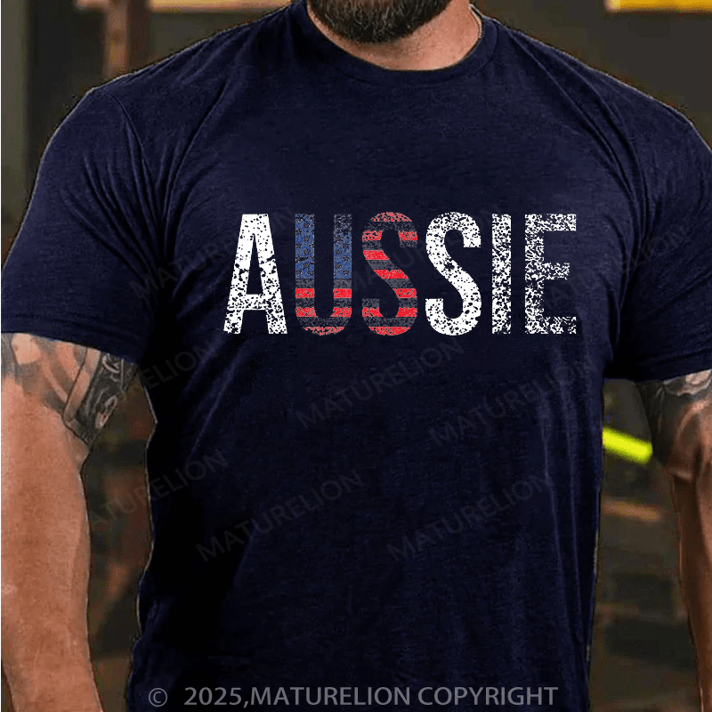 Maturelion Men's T-shirt Funny Aussie Australia Gift For Men T-shirt