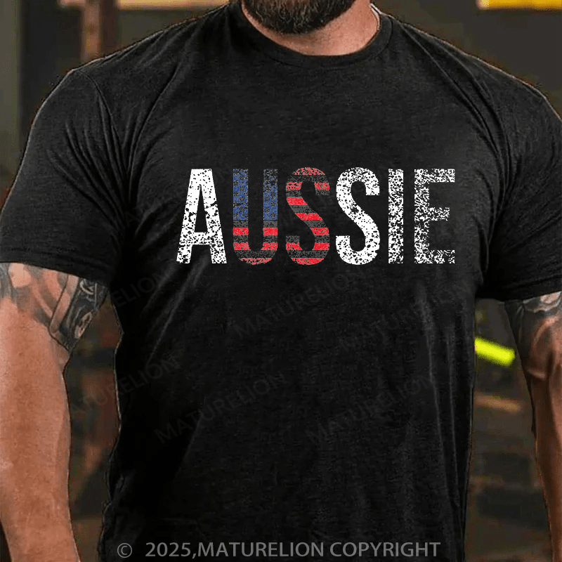 Maturelion Men's T-shirt Funny Aussie Australia Gift For Men T-shirt